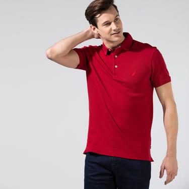  Nautica Erkek Kırmızı Slim Fit Kısa Kollu Polo