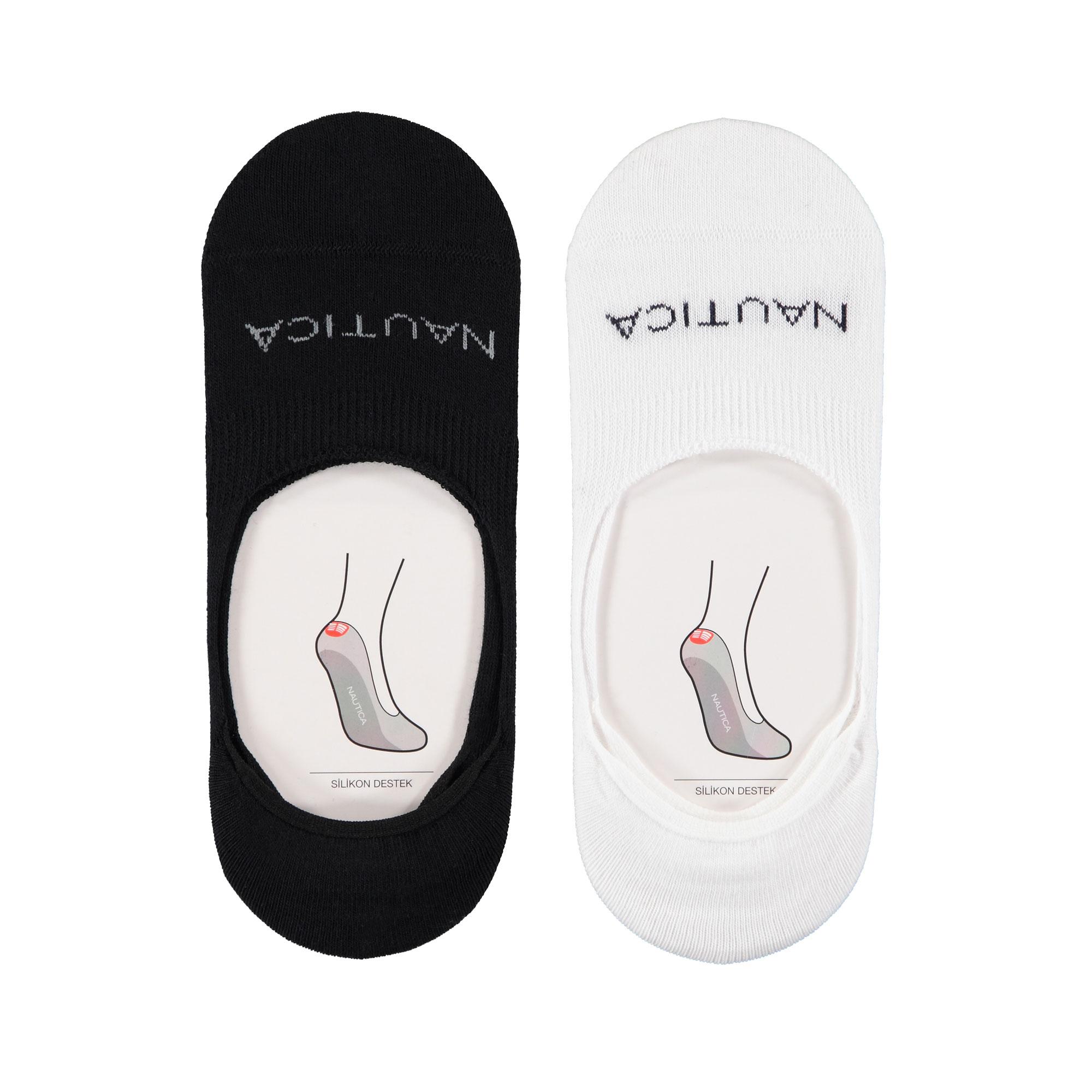 Nautica Siyah-Beyaz İkili Çorap