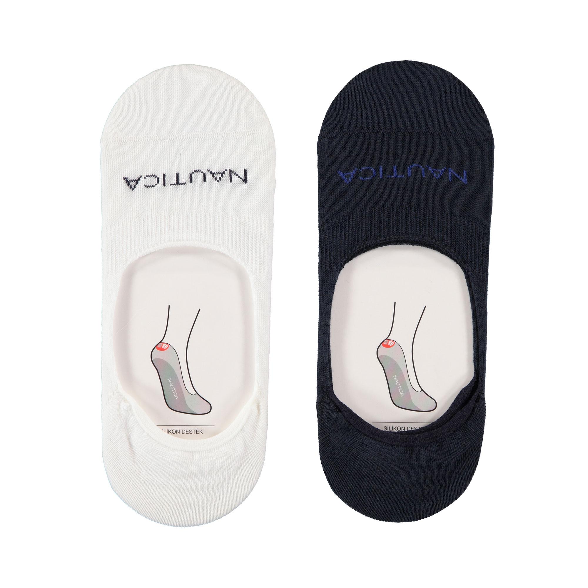 Nautica Lacivert-Beyaz İkili Çorap