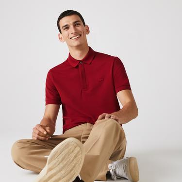  Lacoste Erkek Regular Fit Bordo Paris Polo