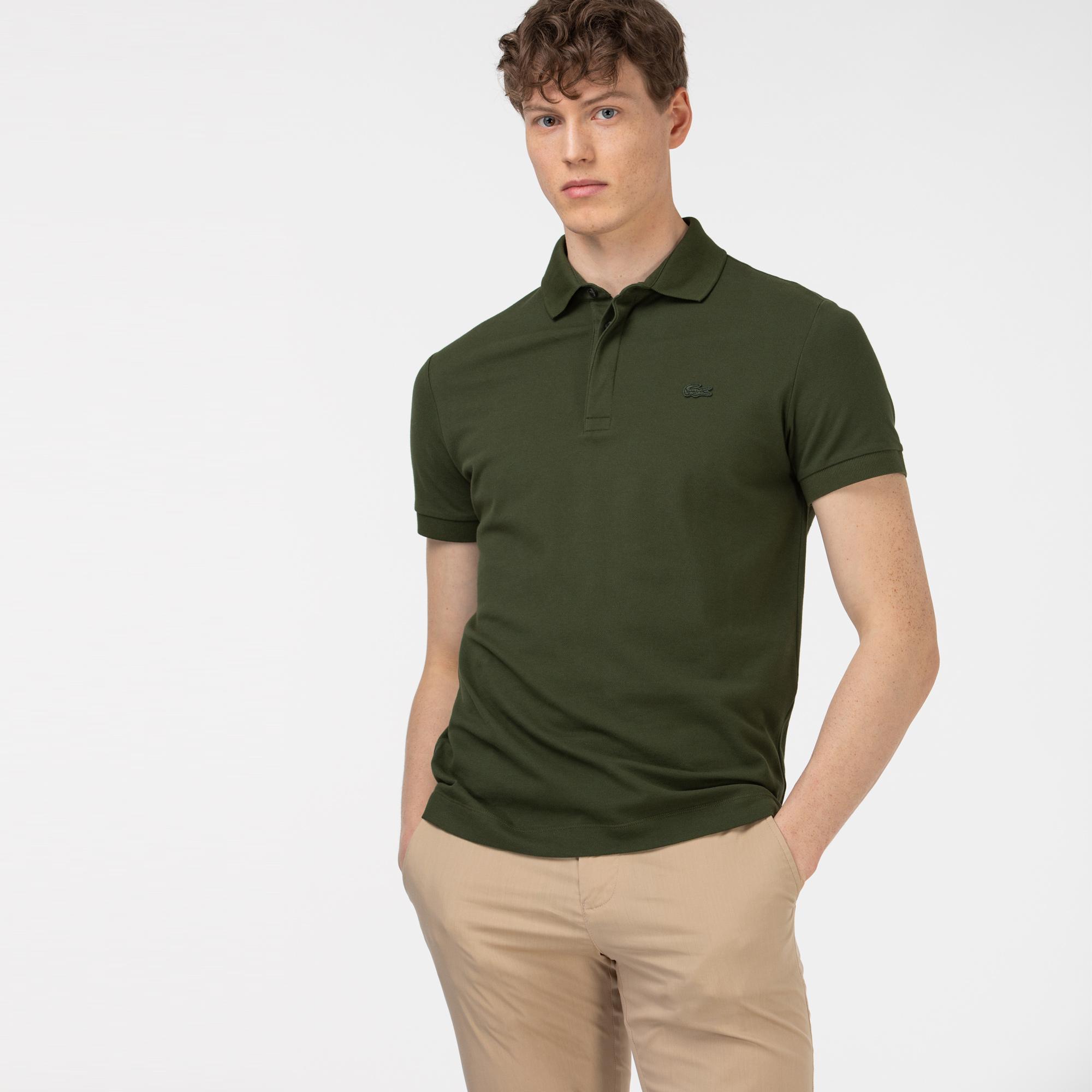 Lacoste Erkek Regular Fit Haki Paris Polo