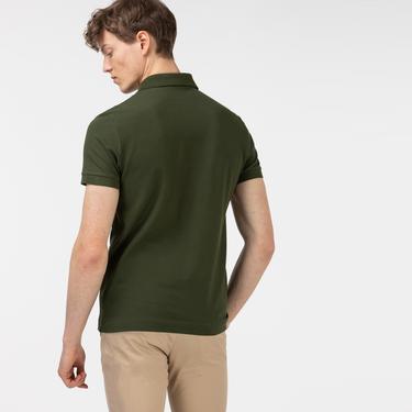  Lacoste Erkek Regular Fit Haki Paris Polo
