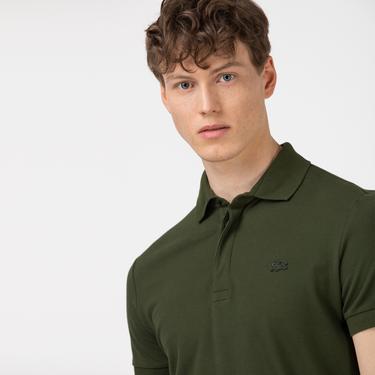  Lacoste Erkek Regular Fit Haki Paris Polo