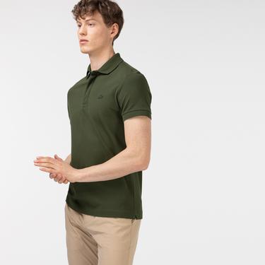  Lacoste Erkek Regular Fit Haki Paris Polo