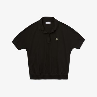  Kadın Relaxed Fit Siyah Polo