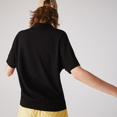  Kadın Relaxed Fit Siyah Polo