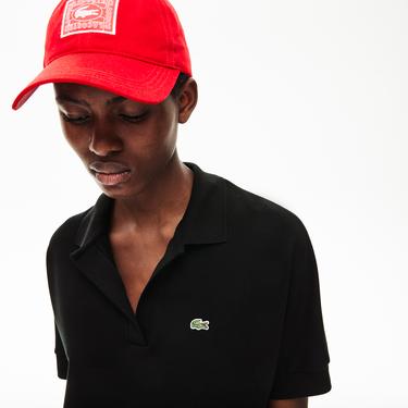  Kadın Relaxed Fit Siyah Polo