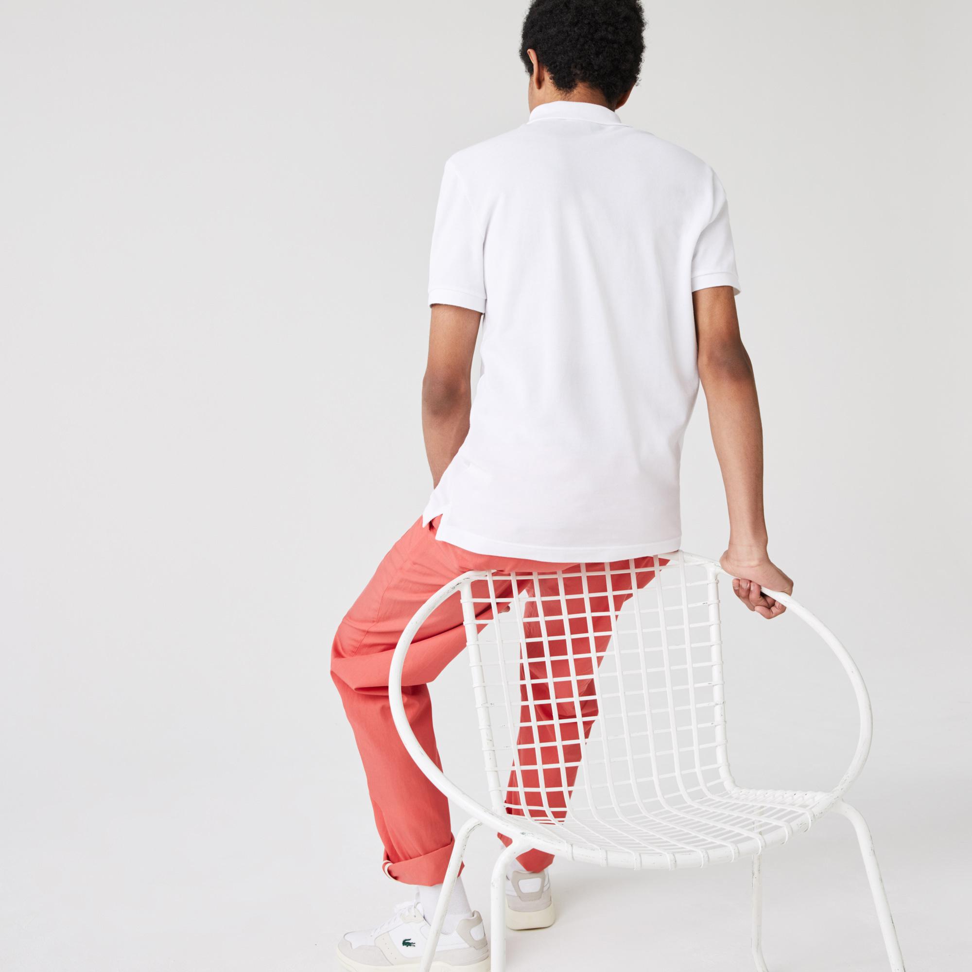 L.12.12 Erkek Slim Fit Beyaz Polo