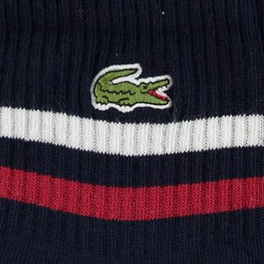  Lacoste Erkek Çizgili Lacivert Çorap
