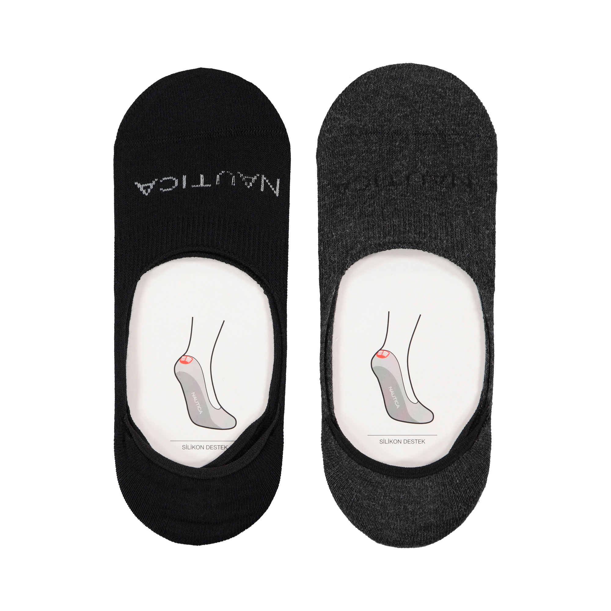  Nautica Antrasit-Siyah İkili Çorap