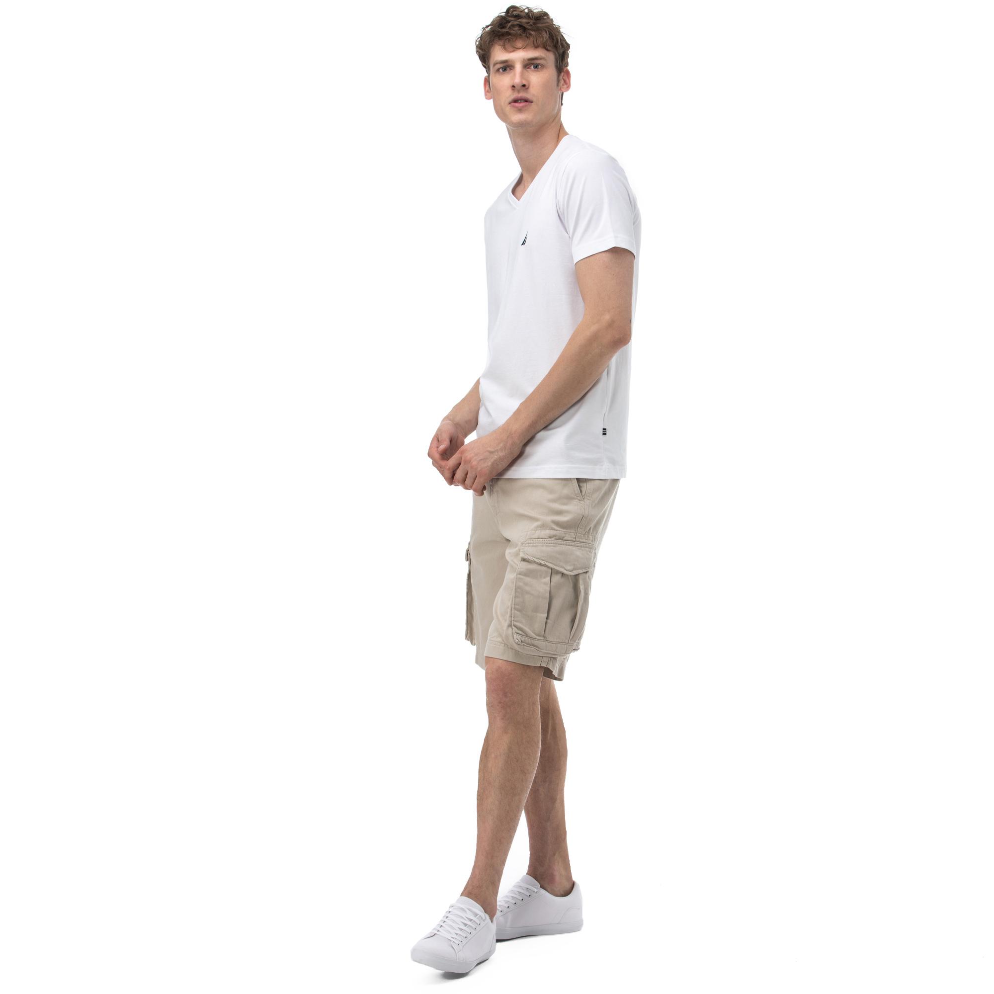 Nautica Erkek Krem Rengi Bermuda Şort