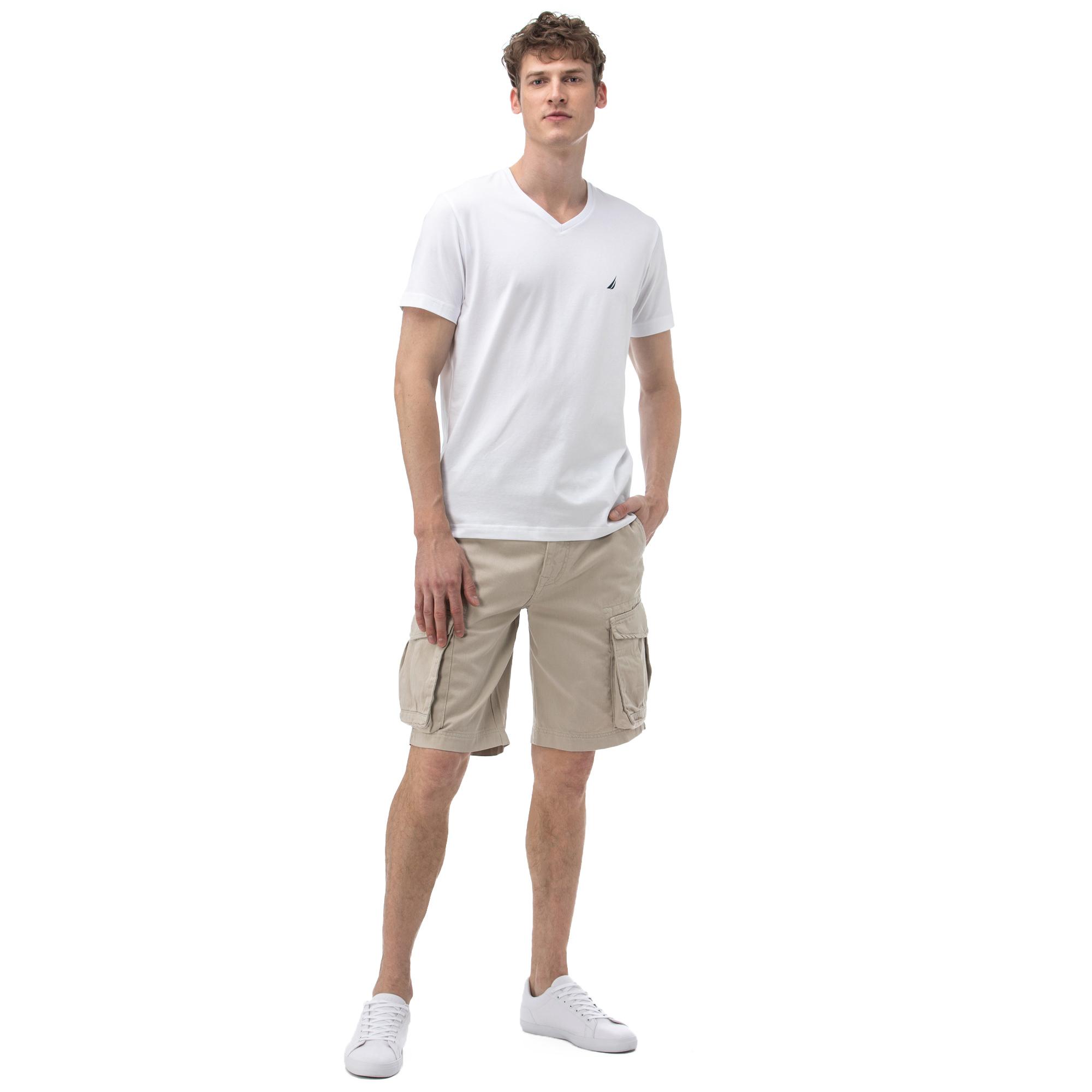 Nautica Erkek Krem Rengi Bermuda Şort