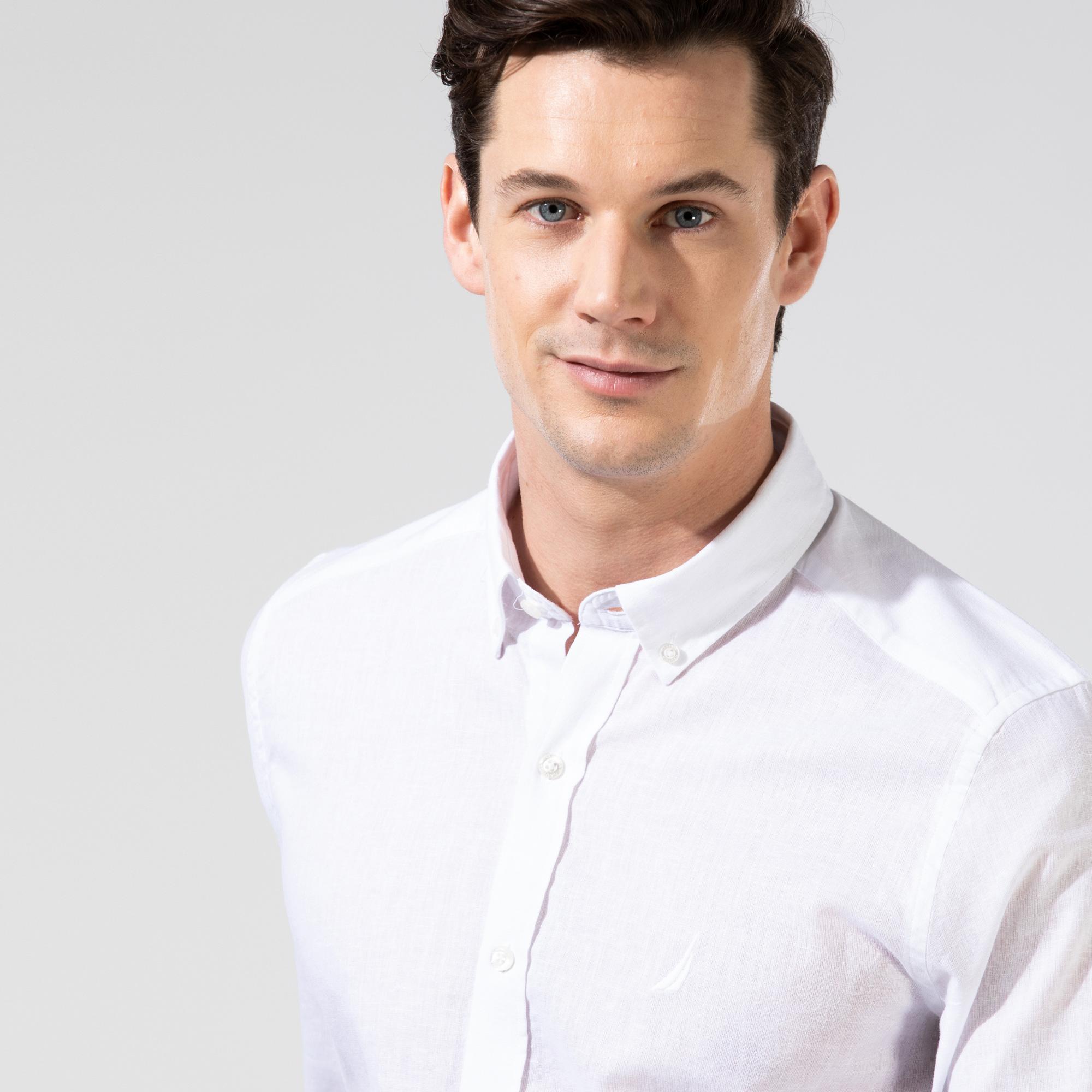 Nautica Erkek Beyaz Slim Fit Gömlek