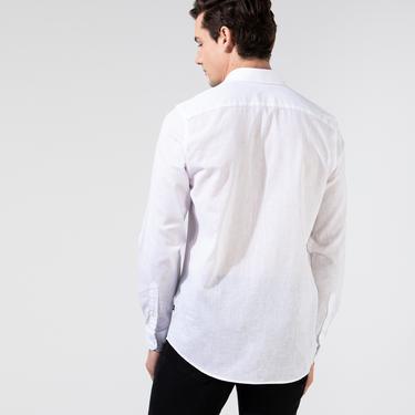  Nautica Erkek Beyaz Slim Fit Gömlek