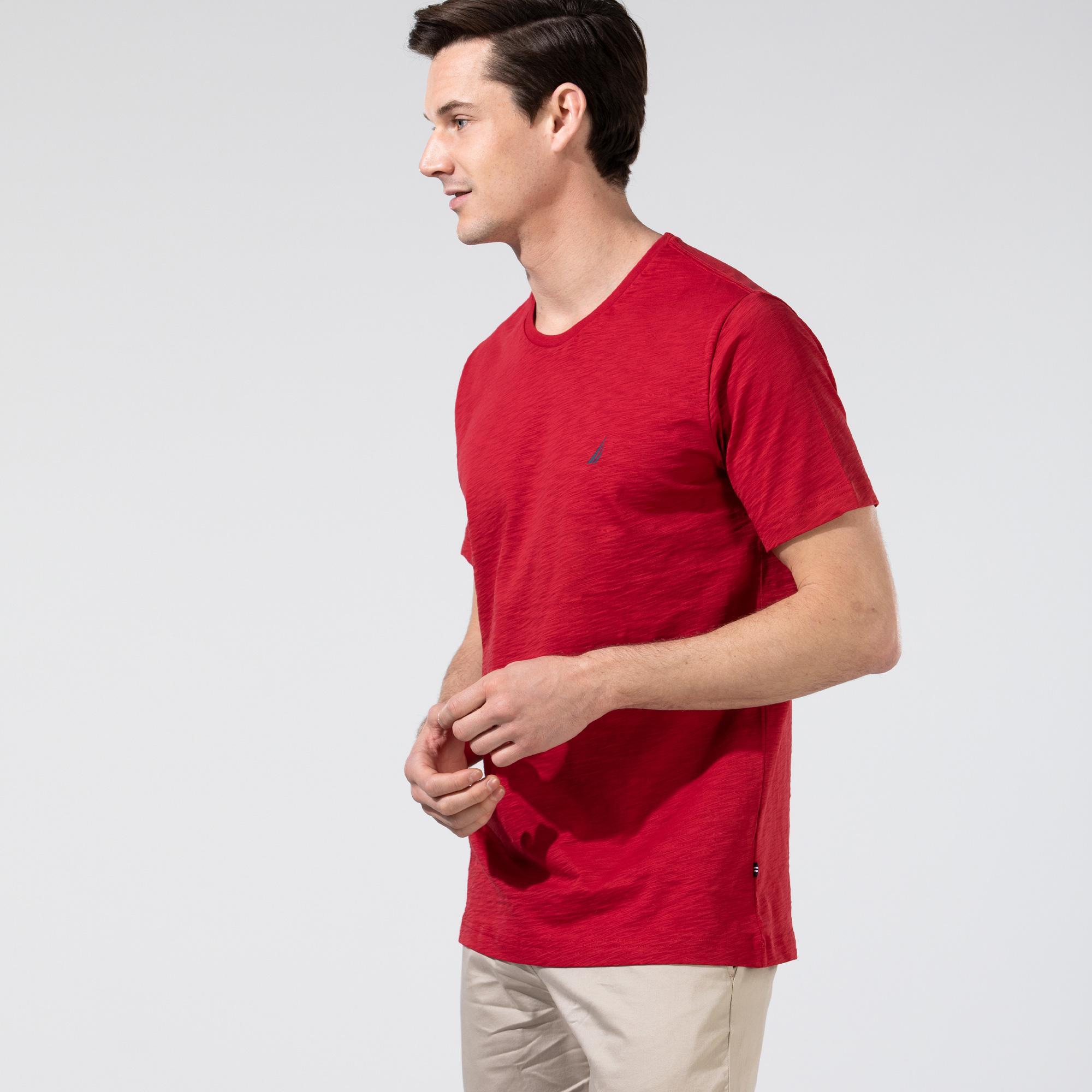 Nautica Erkek Kırmızı Standart Fit T-Shirt