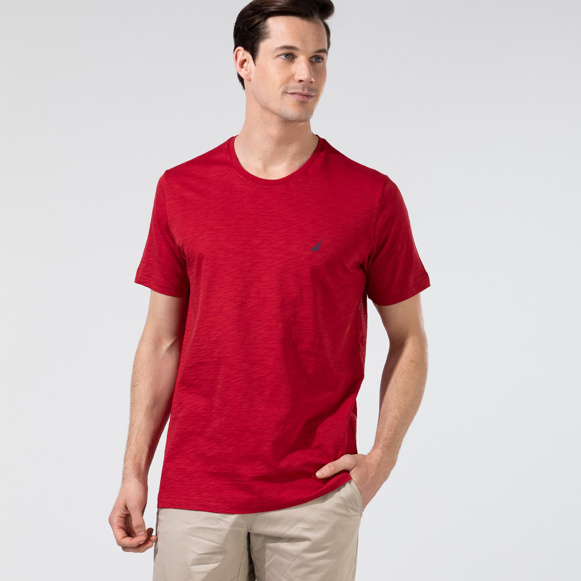 Nautica Erkek Kırmızı Standart Fit T-Shirt