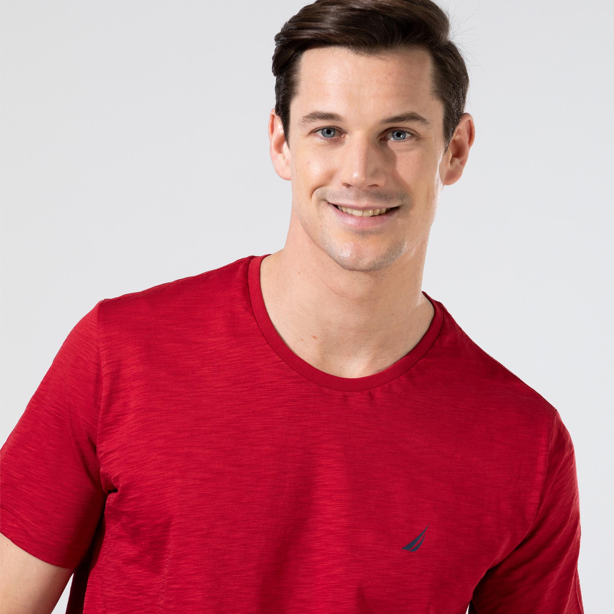 Nautica Erkek Kırmızı Standart Fit T-Shirt