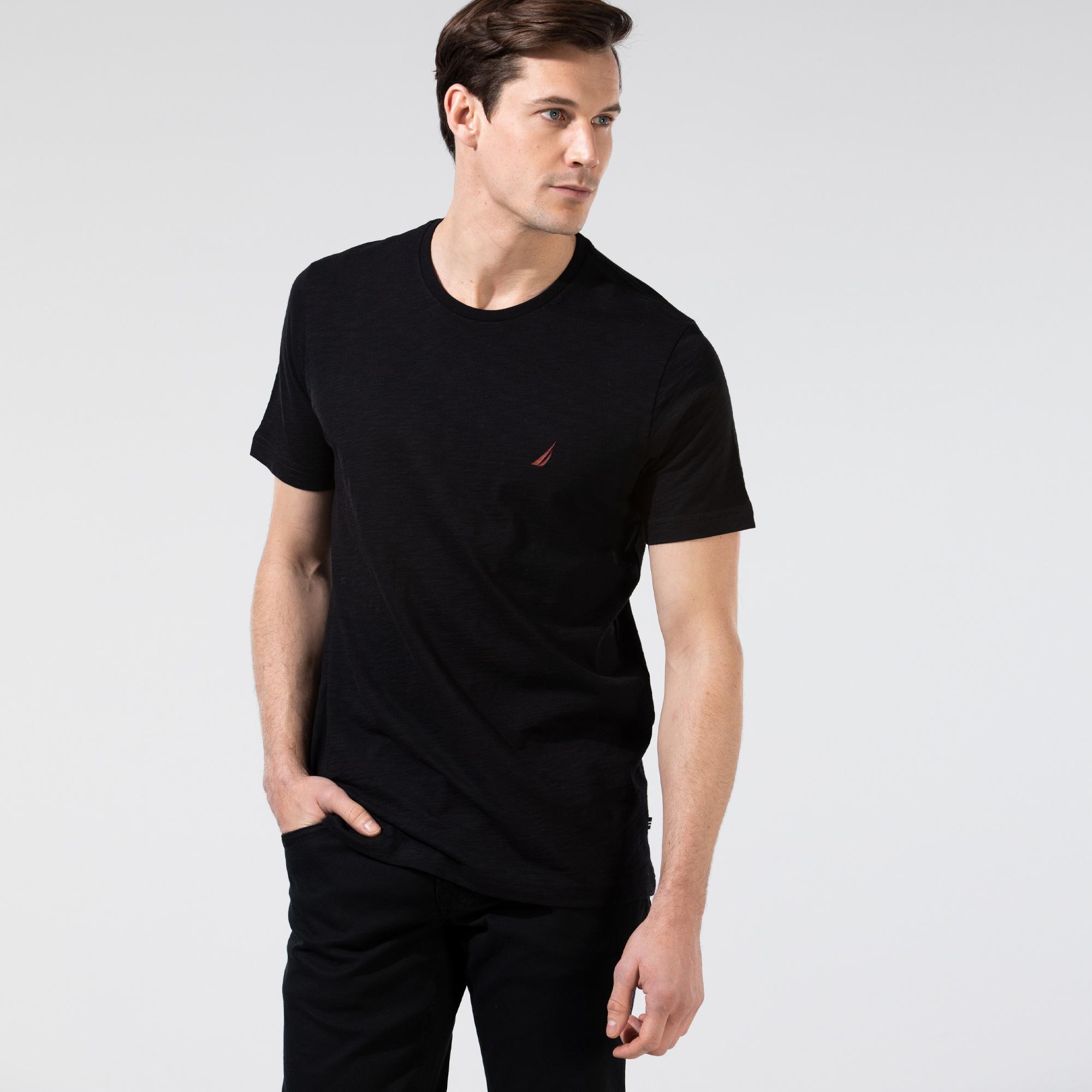 Nautica Erkek Siyah Standart Fit T-Shirt