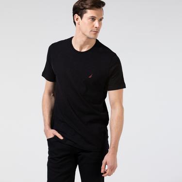  Nautica Erkek Siyah Standart Fit T-Shirt
