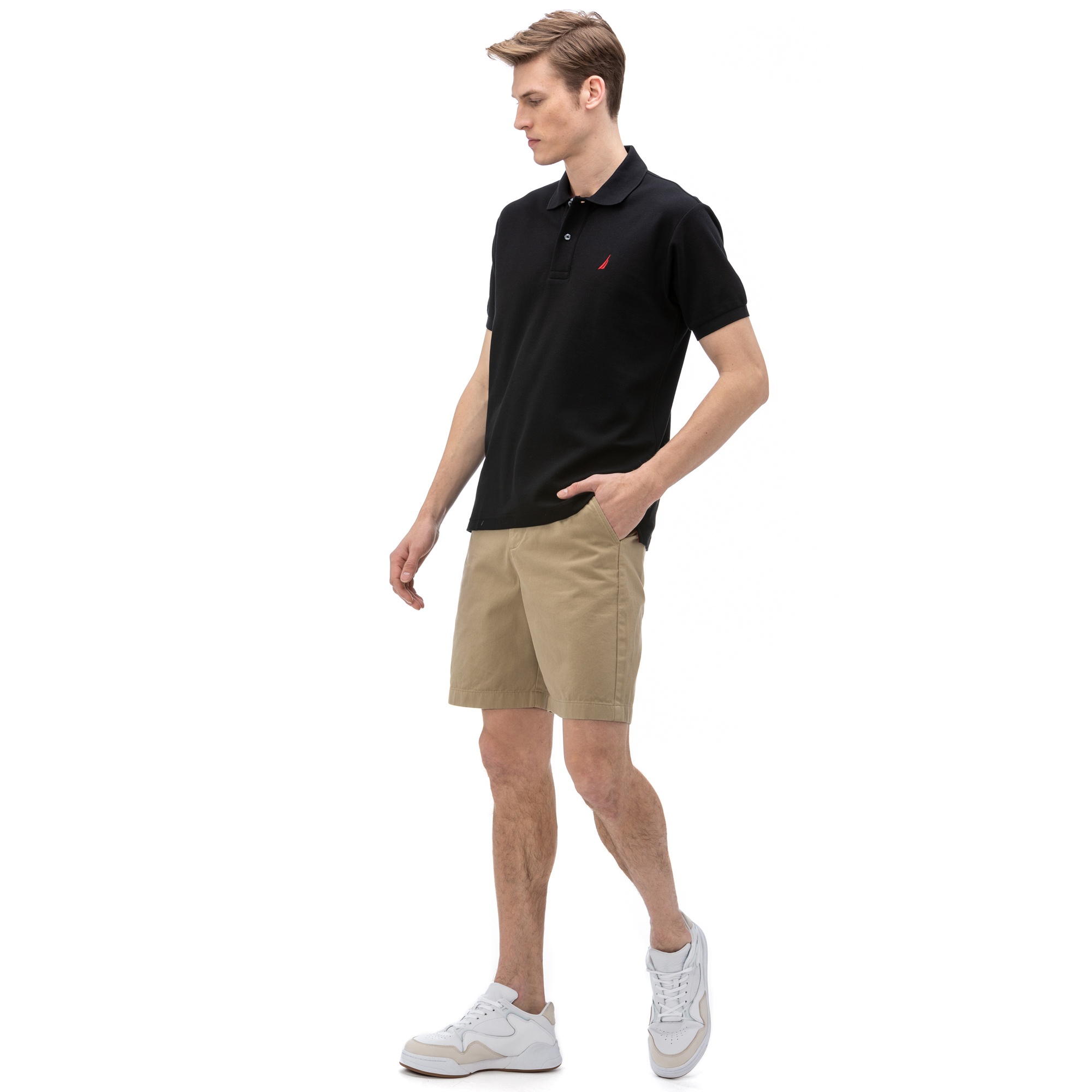 Nautica Bej Classic Fit Şort