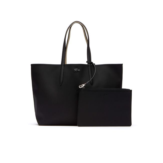  Lacoste Anna Kadın Çift Taraflı Siyah Omuz Çantası