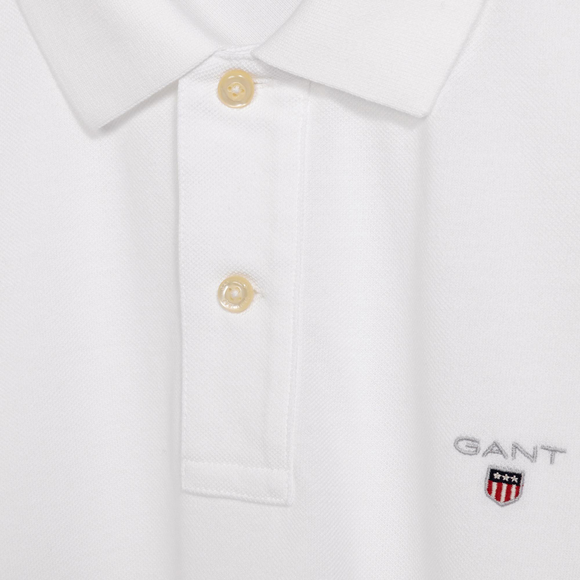GANT Erkek Beyaz Regular Fit Polo