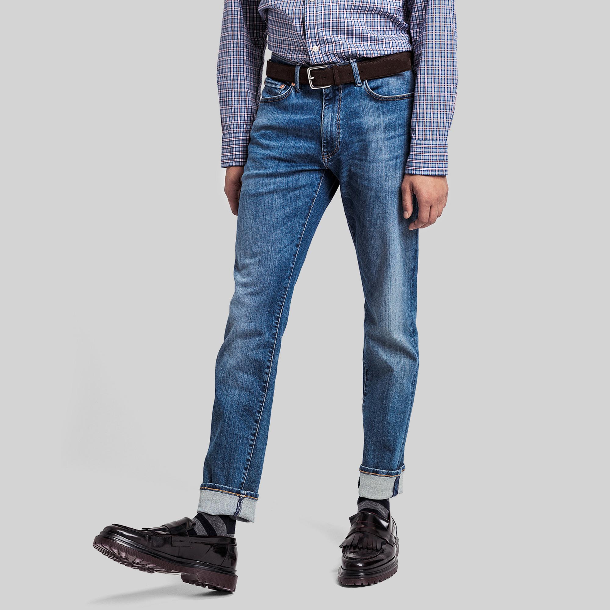 Gant Lacivert Extra Slim Jean Pantolon