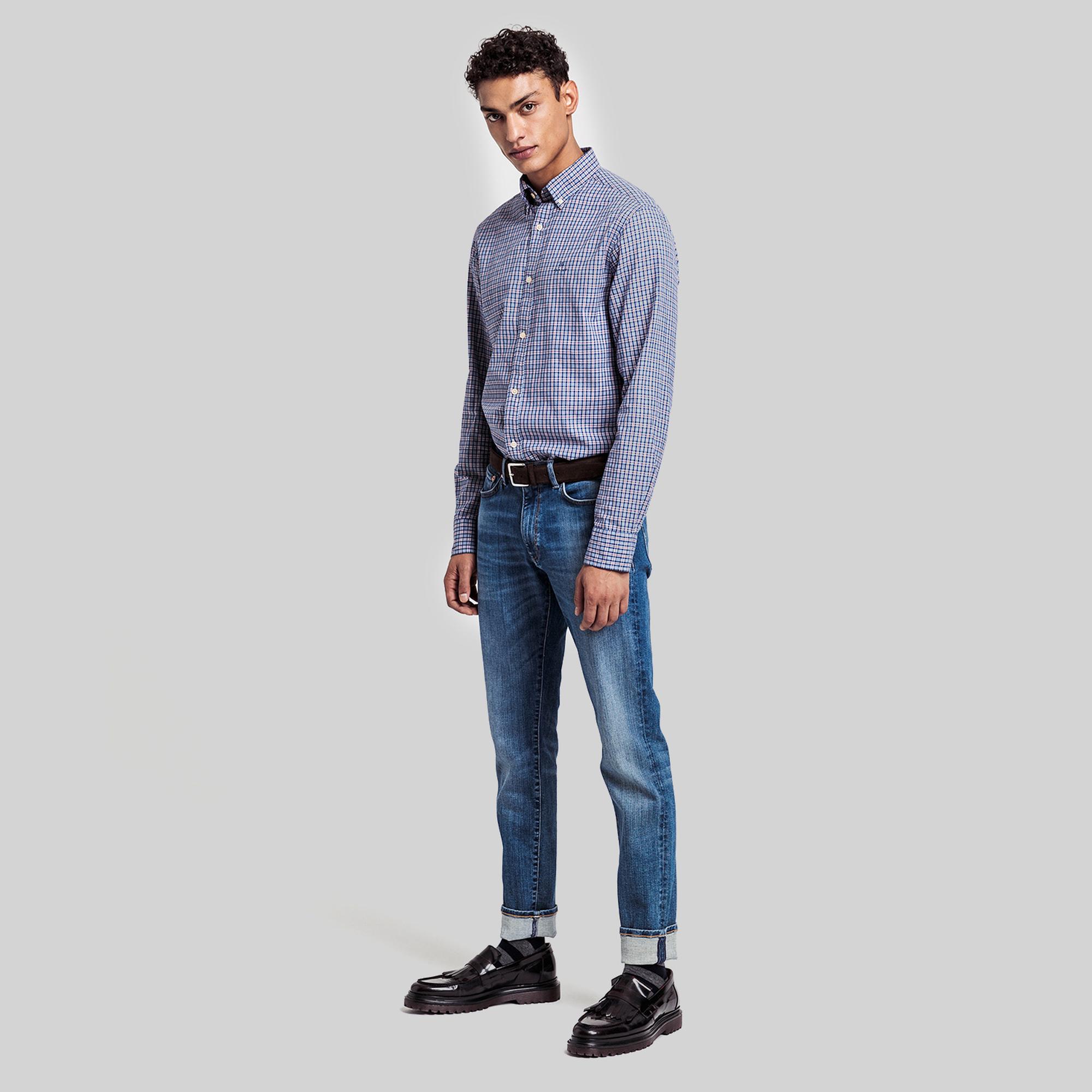 Gant Lacivert Extra Slim Jean Pantolon