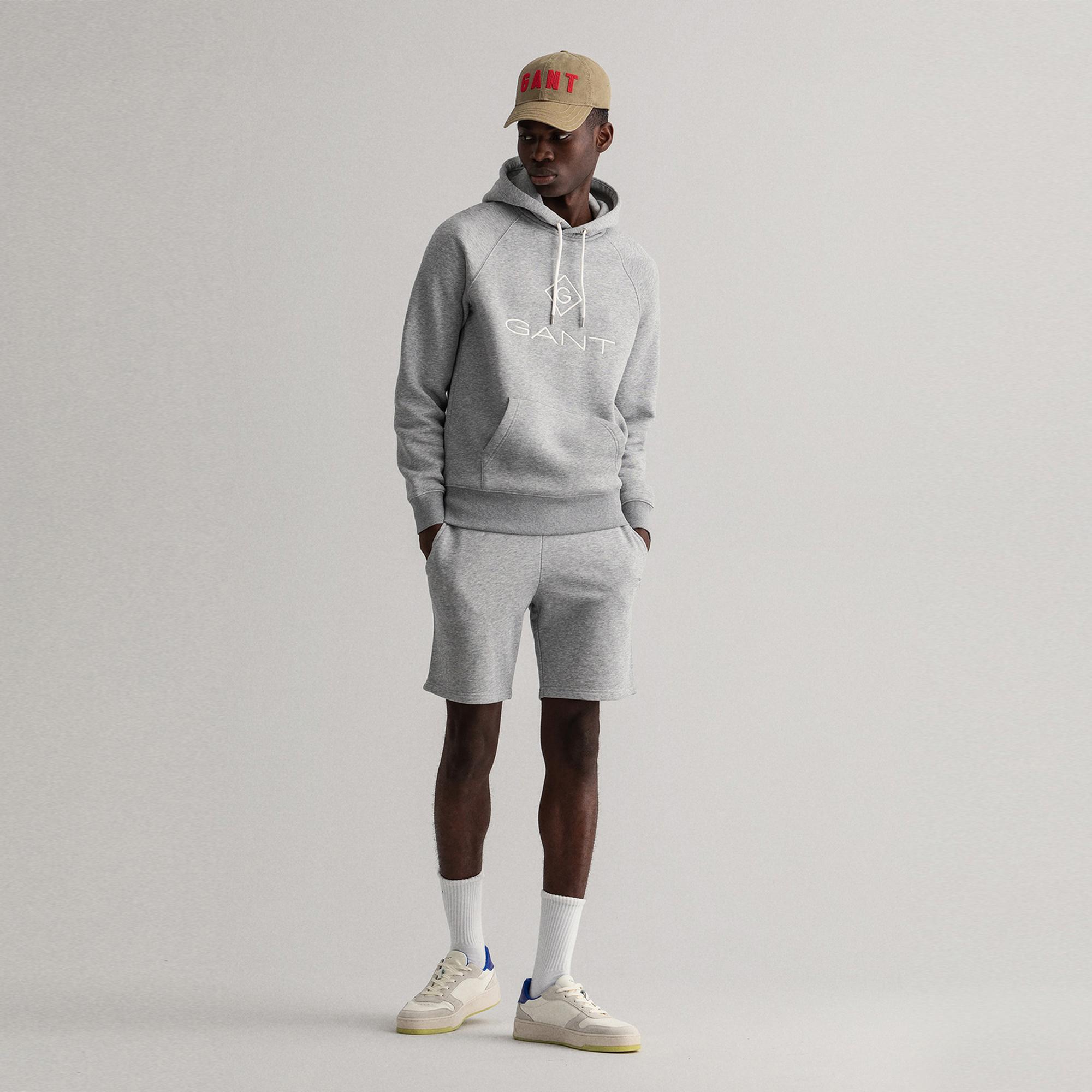 GANT Erkek Gri Regular Fit Şort