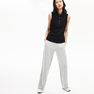  L.12.D Kadın Slim Fit Kolsuz Siyah Polo