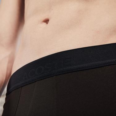  Lacoste Erkek 3'lü Siyah Boxer