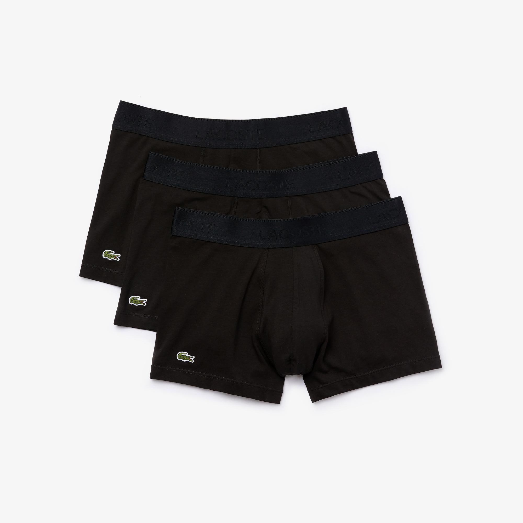 Lacoste Erkek 3'lü Siyah Boxer
