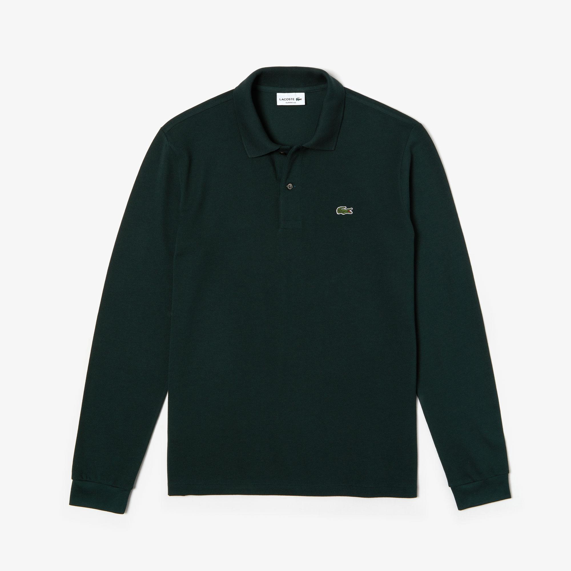 Lacoste Erkek Classic Fit Uzun Kollu Yeşil Polo
