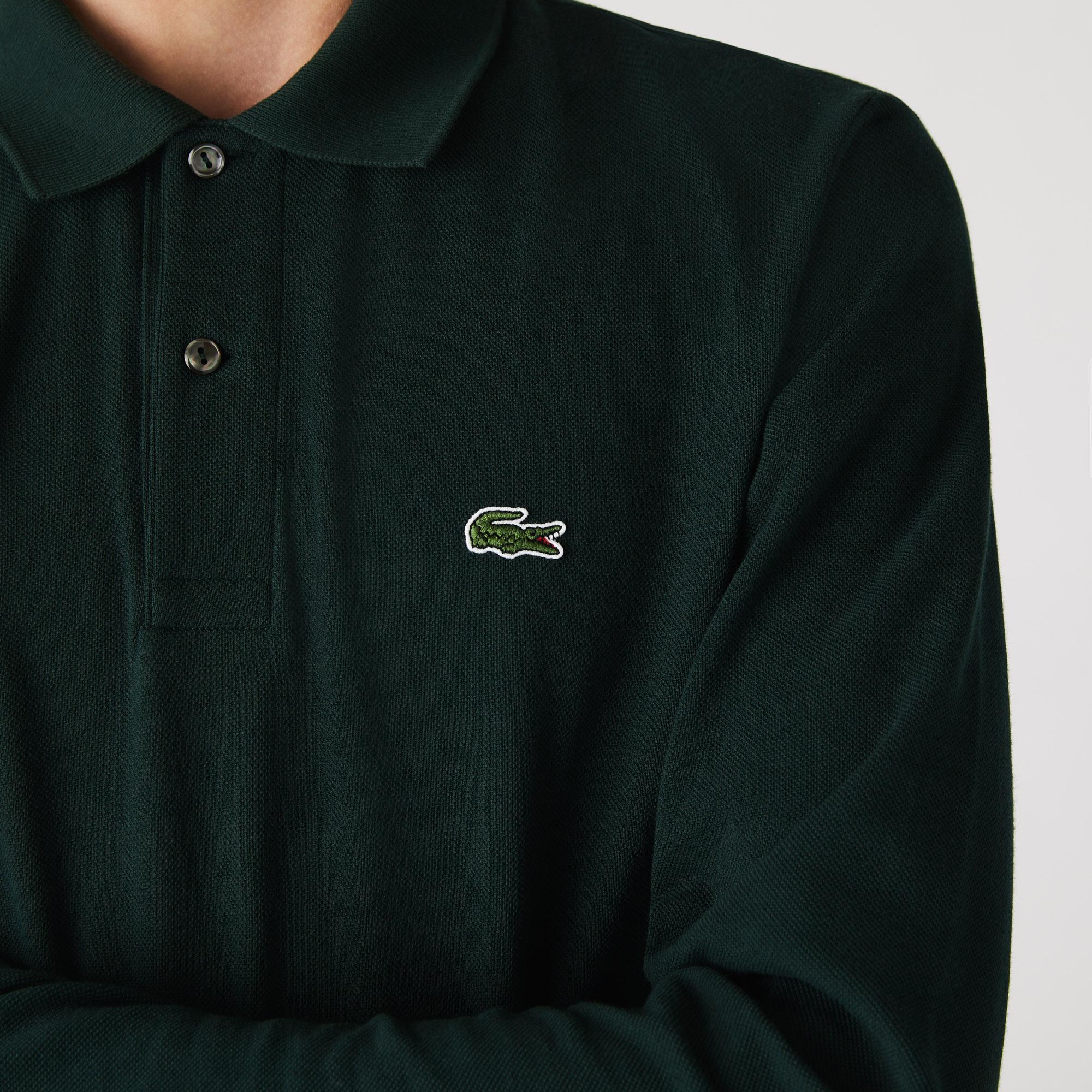Lacoste Erkek Classic Fit Uzun Kollu Yeşil Polo