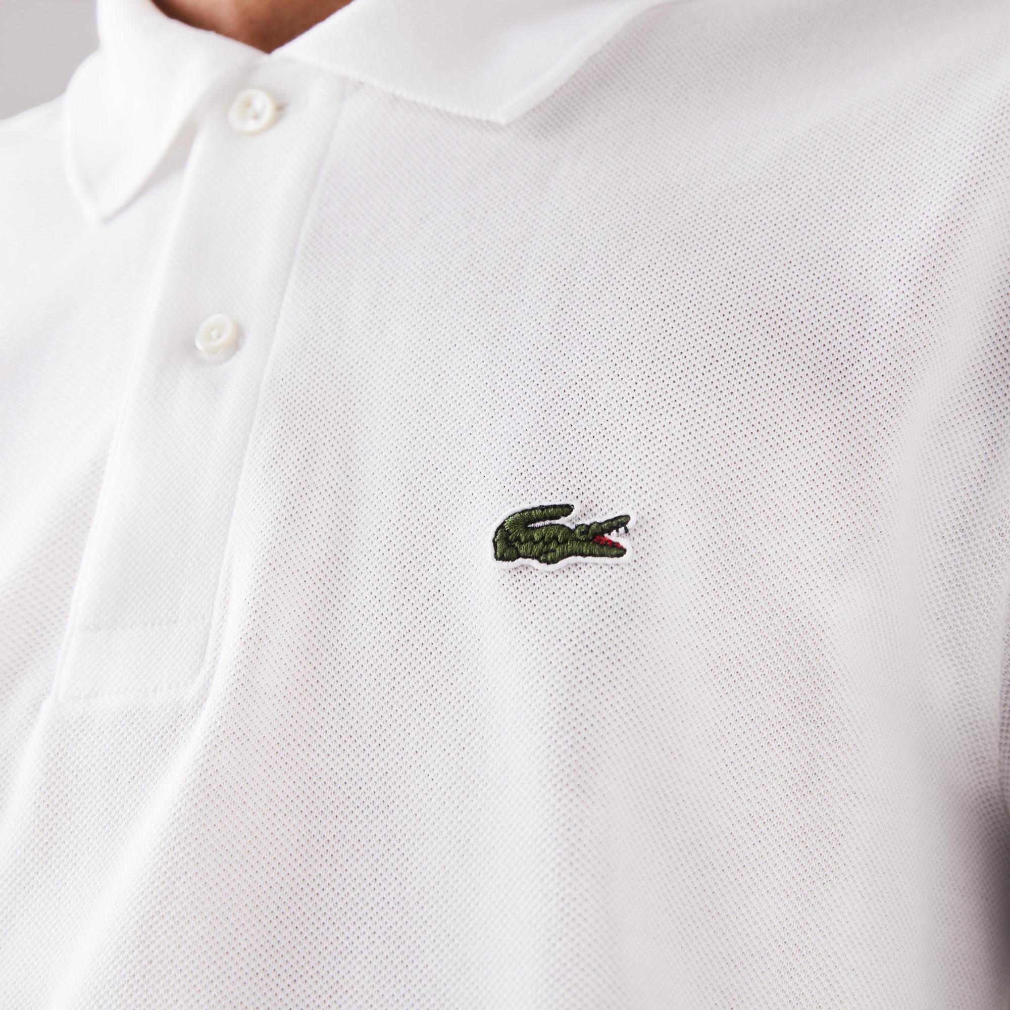 Lacoste Erkek Classic Fit Uzun Kollu Beyaz Polo