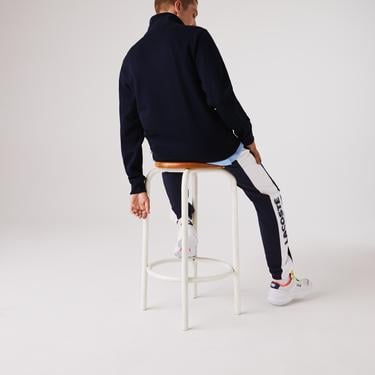  Lacoste Erkek Classic Fit Yarım Fermuarlı Lacivert Sweatshirt