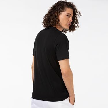  Puma ESS Logo Erkek Siyah Bisiklet Yaka T-Shirt