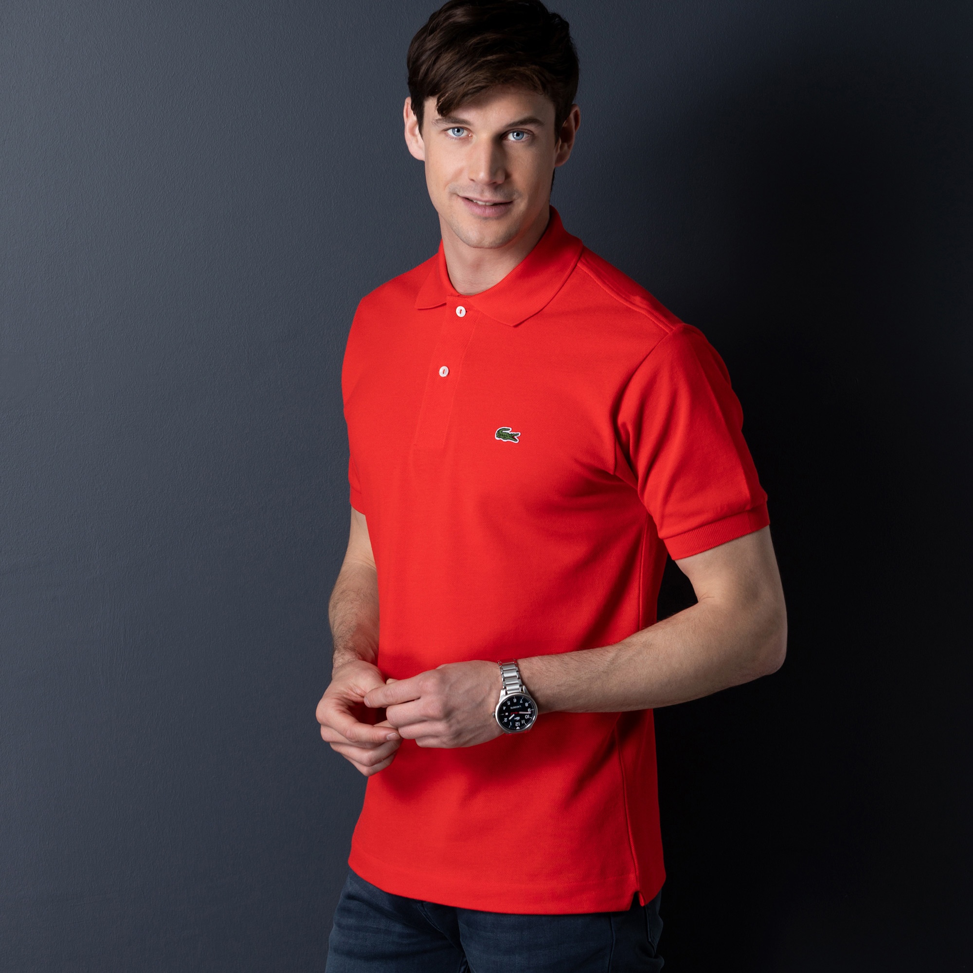 Lacoste Klasik Fit Kırmızı Polo