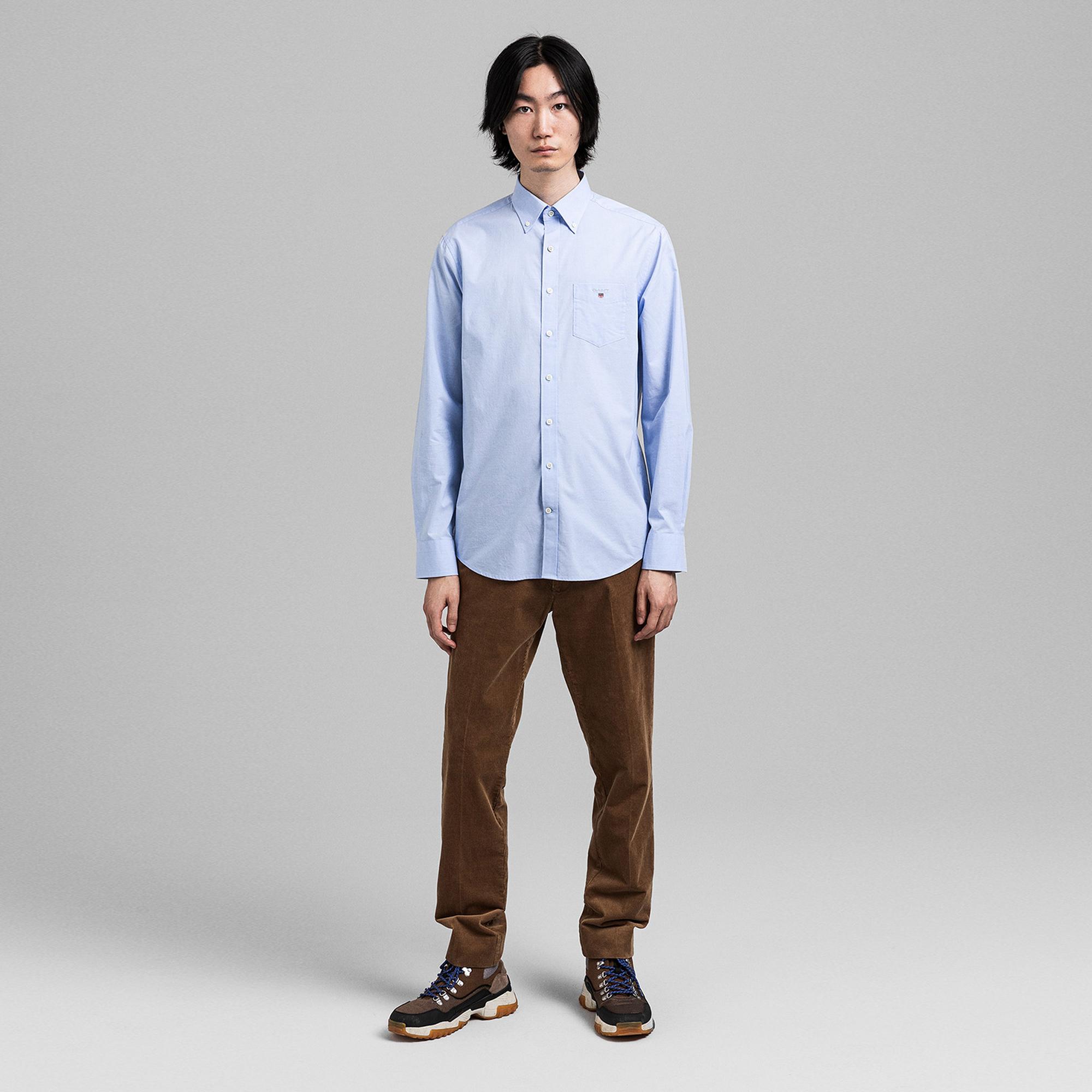 Gant Erkek Mavi Regular Fit Gömlek