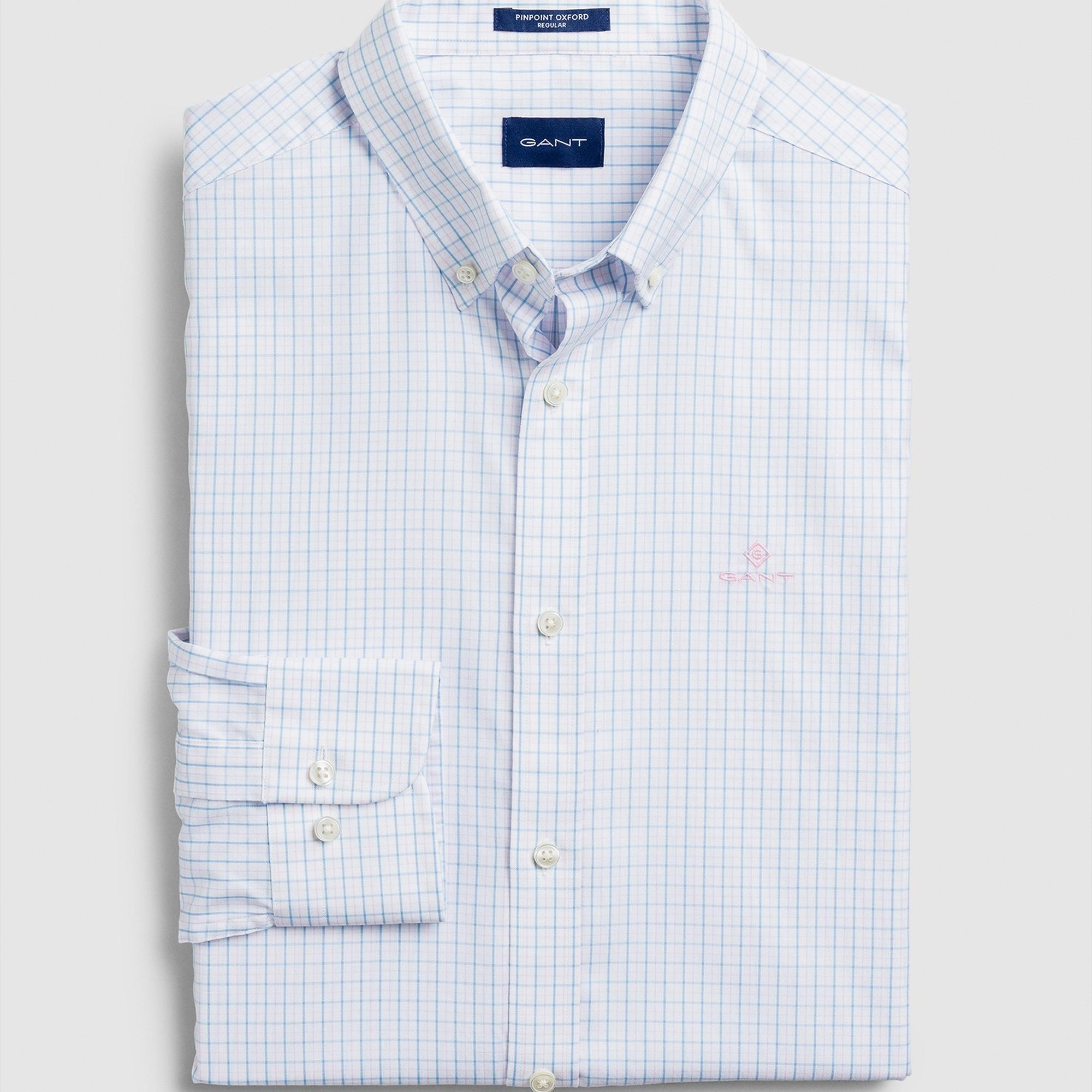 GANT Erkek Pembe Regular Fit Kareli Gömlek