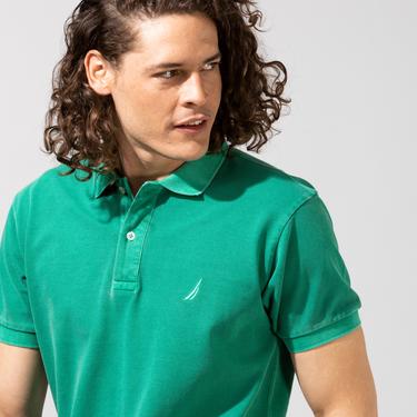  Nautica Yeşil Classic Fit Yıkamalı Polo