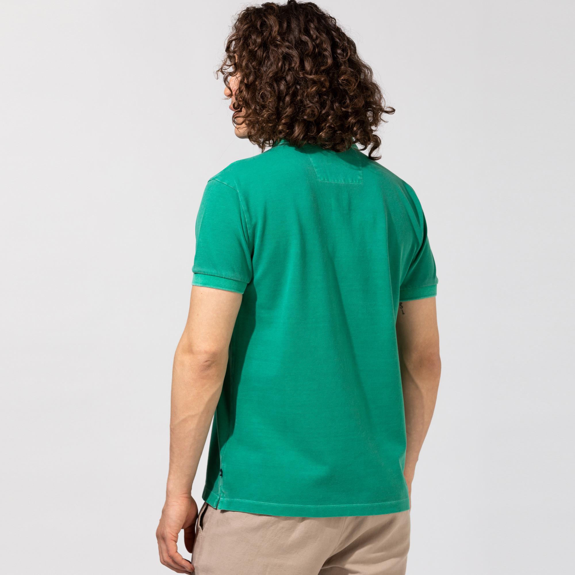 Nautica Yeşil Classic Fit Yıkamalı Polo