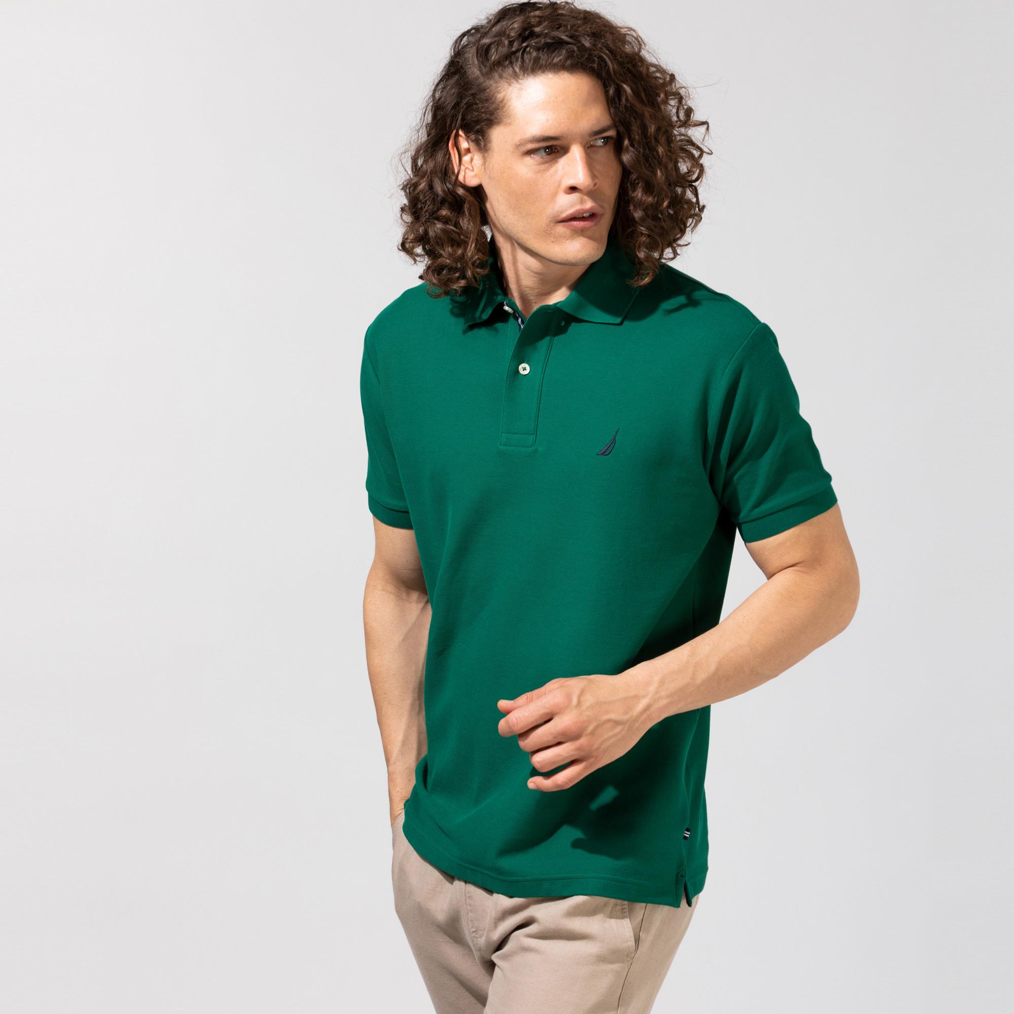 Nautica Erkek Yeşil Classic Fit Kısa Kollu Polo