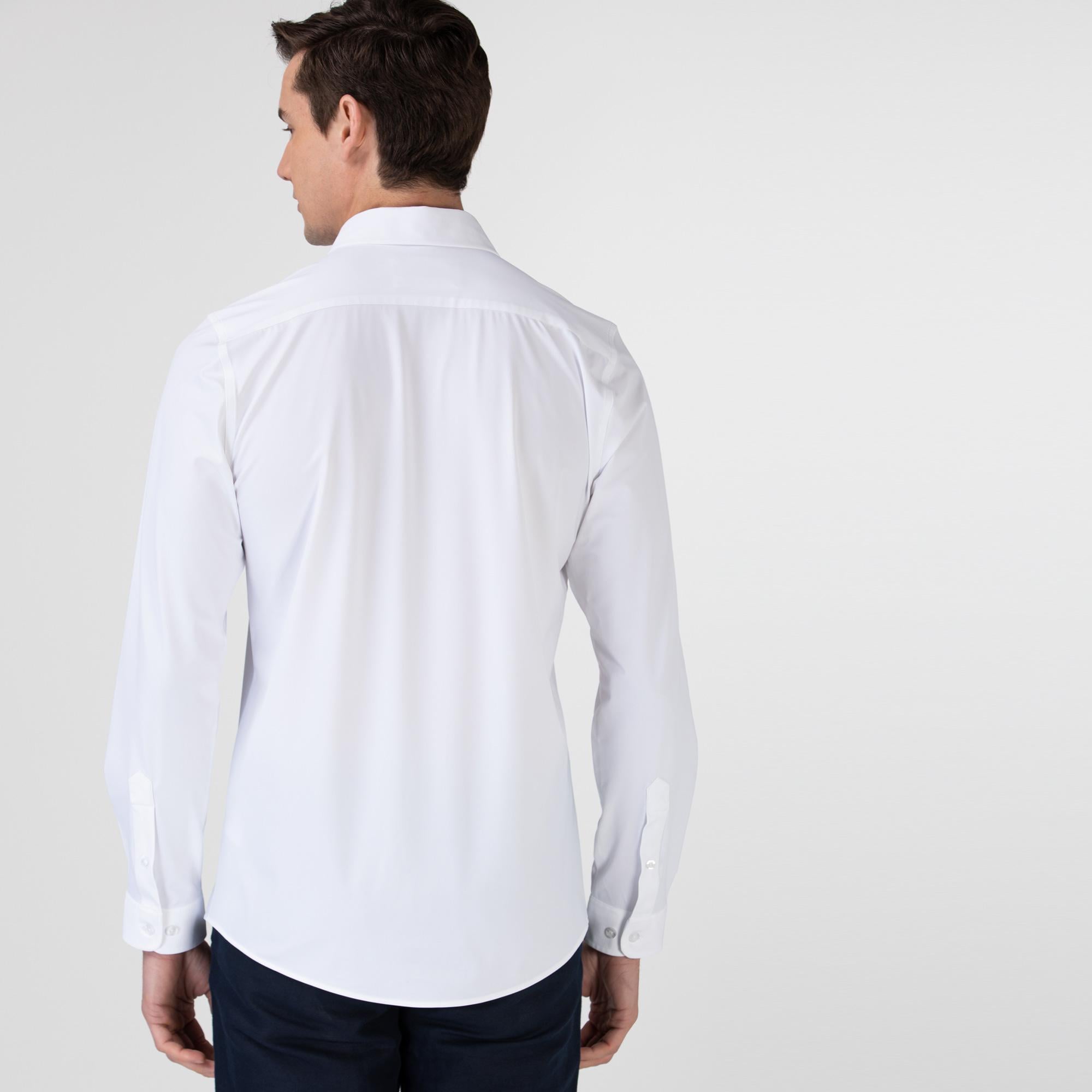 Lacoste Erkek Slim Fit Beyaz Gömlek