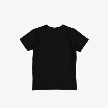 Lacoste Çocuk Bisiklet Yaka Baskılı Siyah T-Shirt