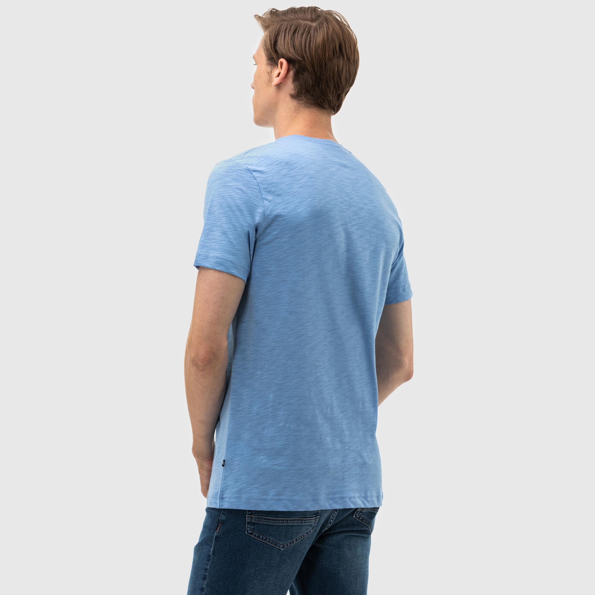 Nautica Erkek Mavi V-Yaka T-Shirt