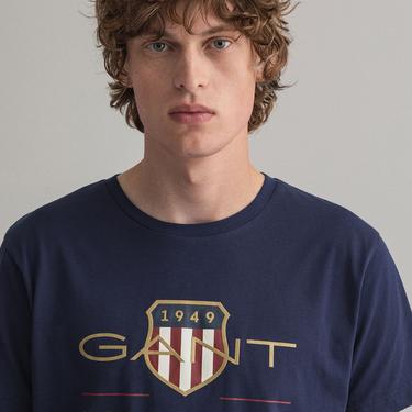  GANT Erkek Lacivert Regular Fit T-Shirt