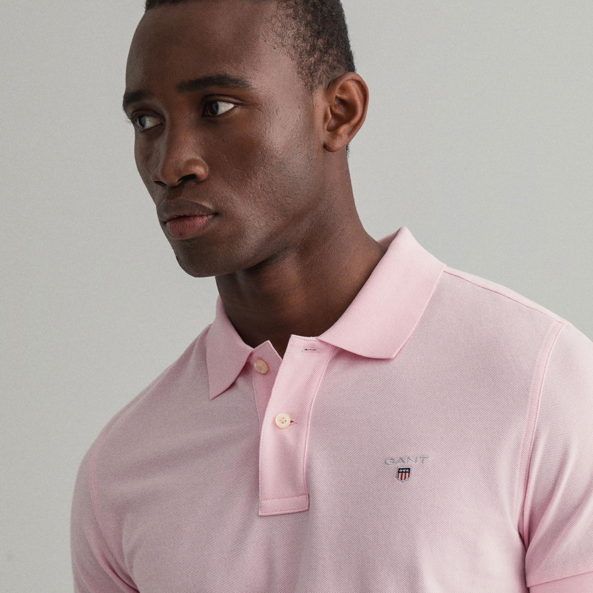 GANT Erkek Pembe Regular Fit Polo
