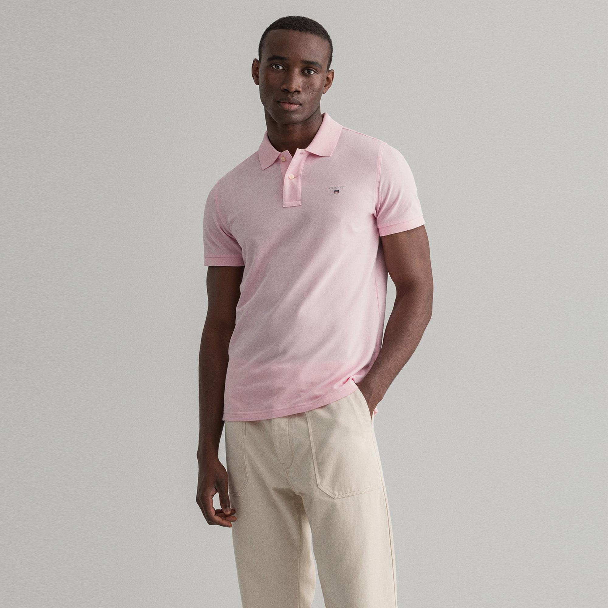 GANT Erkek Pembe Regular Fit Polo