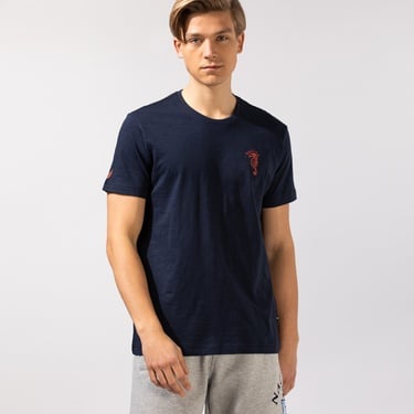  Nautica Erkek Lacivert Baskılı T-Shirt